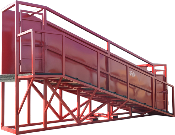 Global Equipment Palco Stationary Loading Chute | Width 12', 14' & 18' | For Cattle Operations & Ranch Facilities