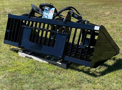Top Dog Attachments Standard Firewood Grapple | Oil Flow Range 15 to 20 GPM | Width: 62.375" - 90.375" | For Skid Steers
