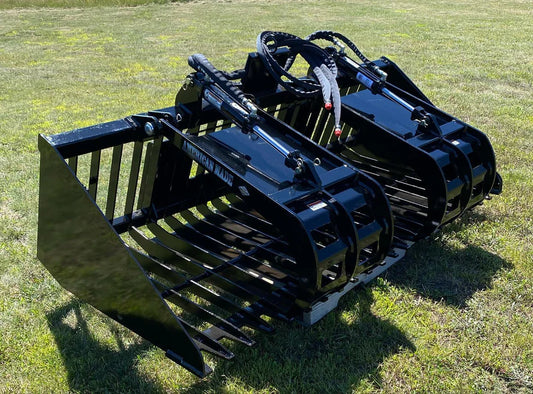 Top Dog Attachments Standard Firewood Grapple | Oil Flow Range 15 to 20 GPM | Width: 62.375" - 90.375" | For Skid Steers