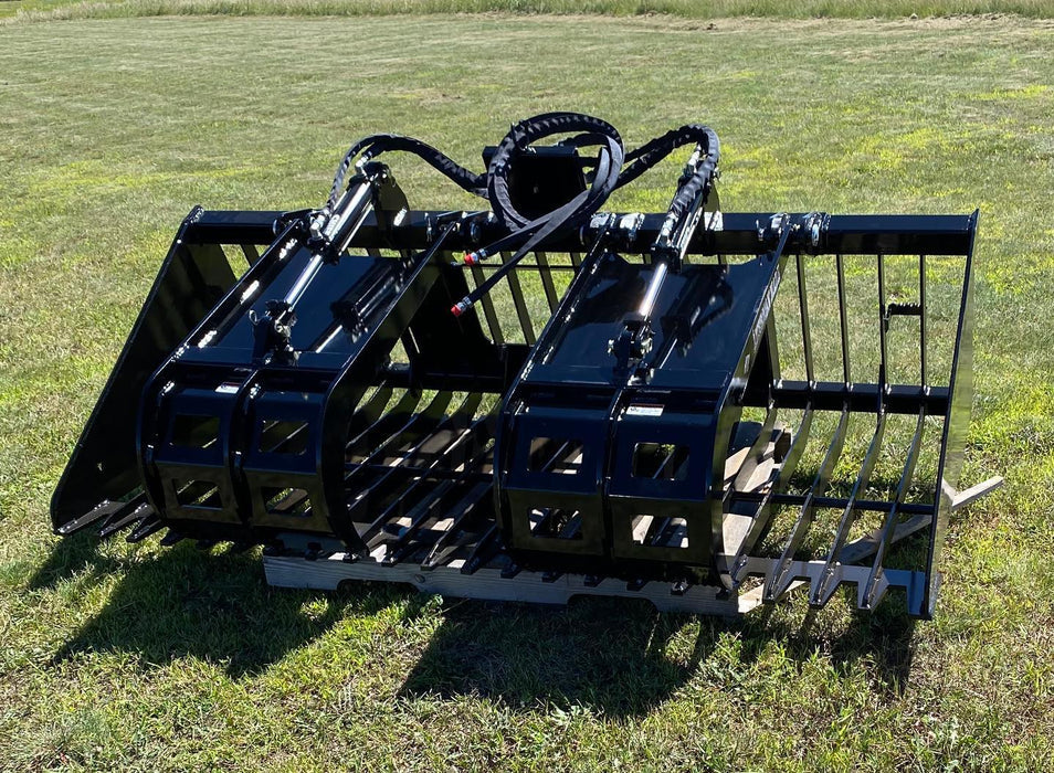 Top Dog Attachments Standard Firewood Grapple | Oil Flow Range 15 to 20 GPM | Width: 62.375" - 90.375" | For Skid Steers
