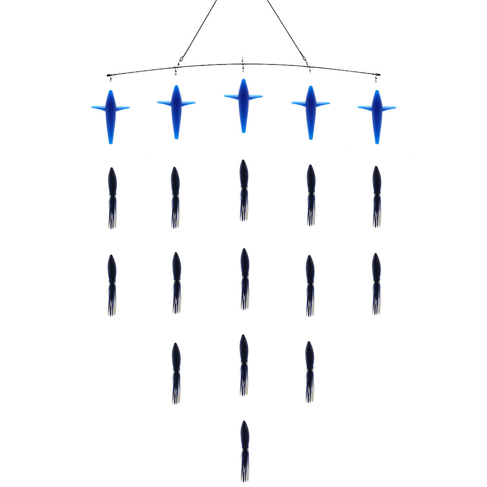 Fish Razr Tackle Bulb Squid And Bird Spreader Bars | 36" & 24" Bar Length | For Teaser & Lure Rig