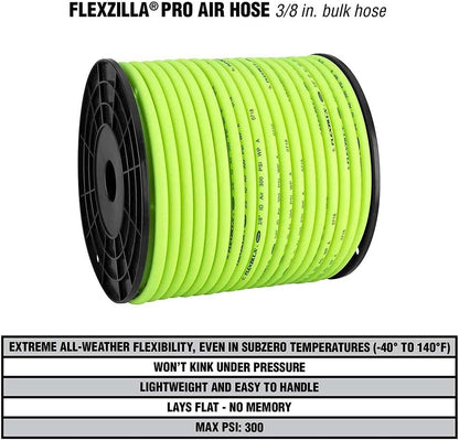 Lucid Flexilla Hose Lightweight Air Hose | 250 ft Length | 3/8" Diameter