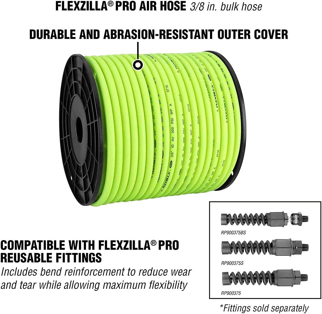 Lucid Flexilla Hose Lightweight Air Hose | 250 ft Length | 3/8" Diameter