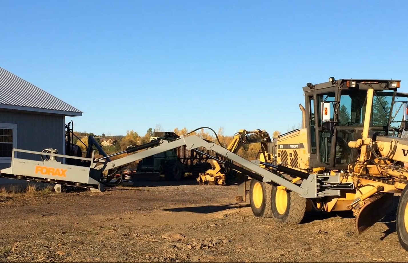 Forax 22' Implement Grader Boom | Weight 2800 lbs | Cutting Width 75" | Mulching Width 72" | For Road Grader