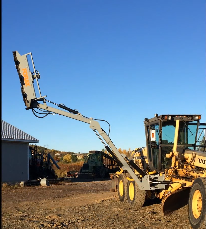 Forax 22' Implement Grader Boom | Weight 2800 lbs | Cutting Width 75" | Mulching Width 72" | For Road Grader