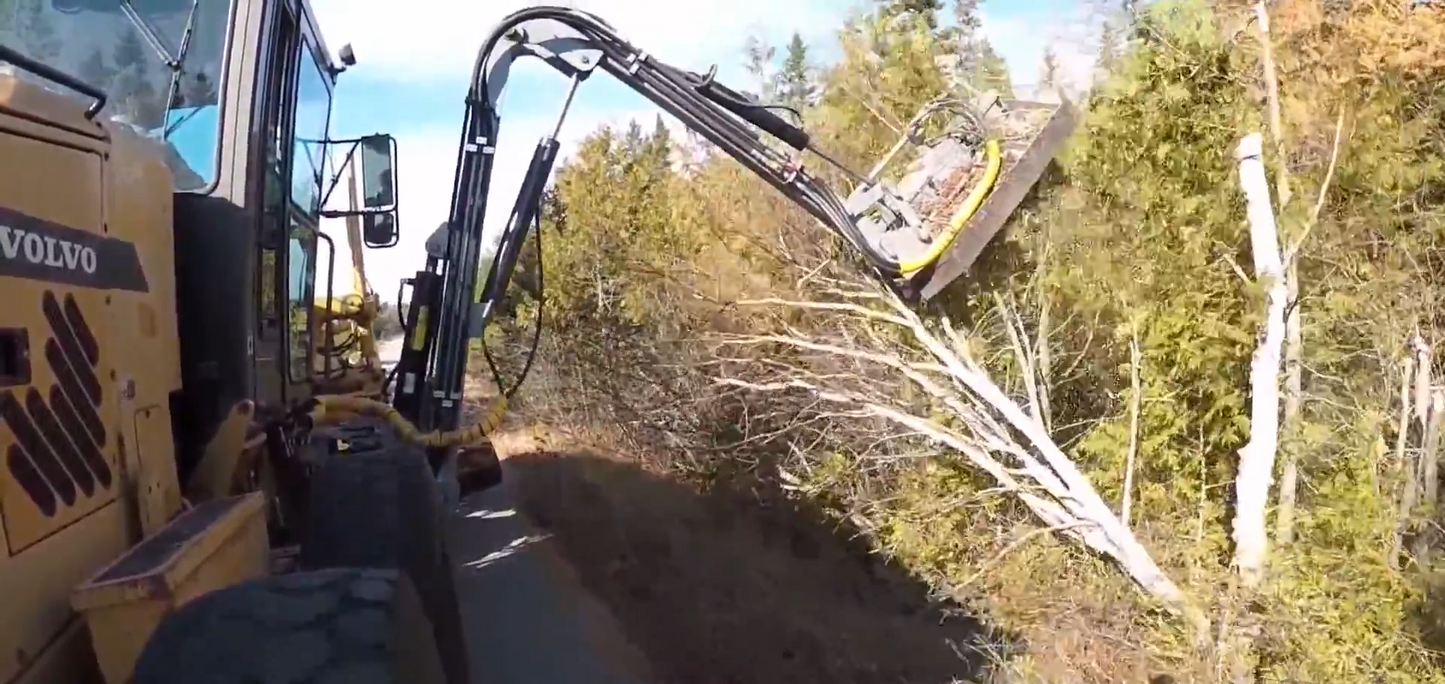 Forax 22' Implement Grader Boom | Weight 2800 lbs | Cutting Width 75" | Mulching Width 72" | For Road Grader