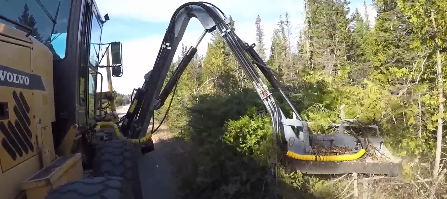 Forax 22' Implement Grader Boom | Weight 2800 lbs | Cutting Width 75" | Mulching Width 72" | For Road Grader