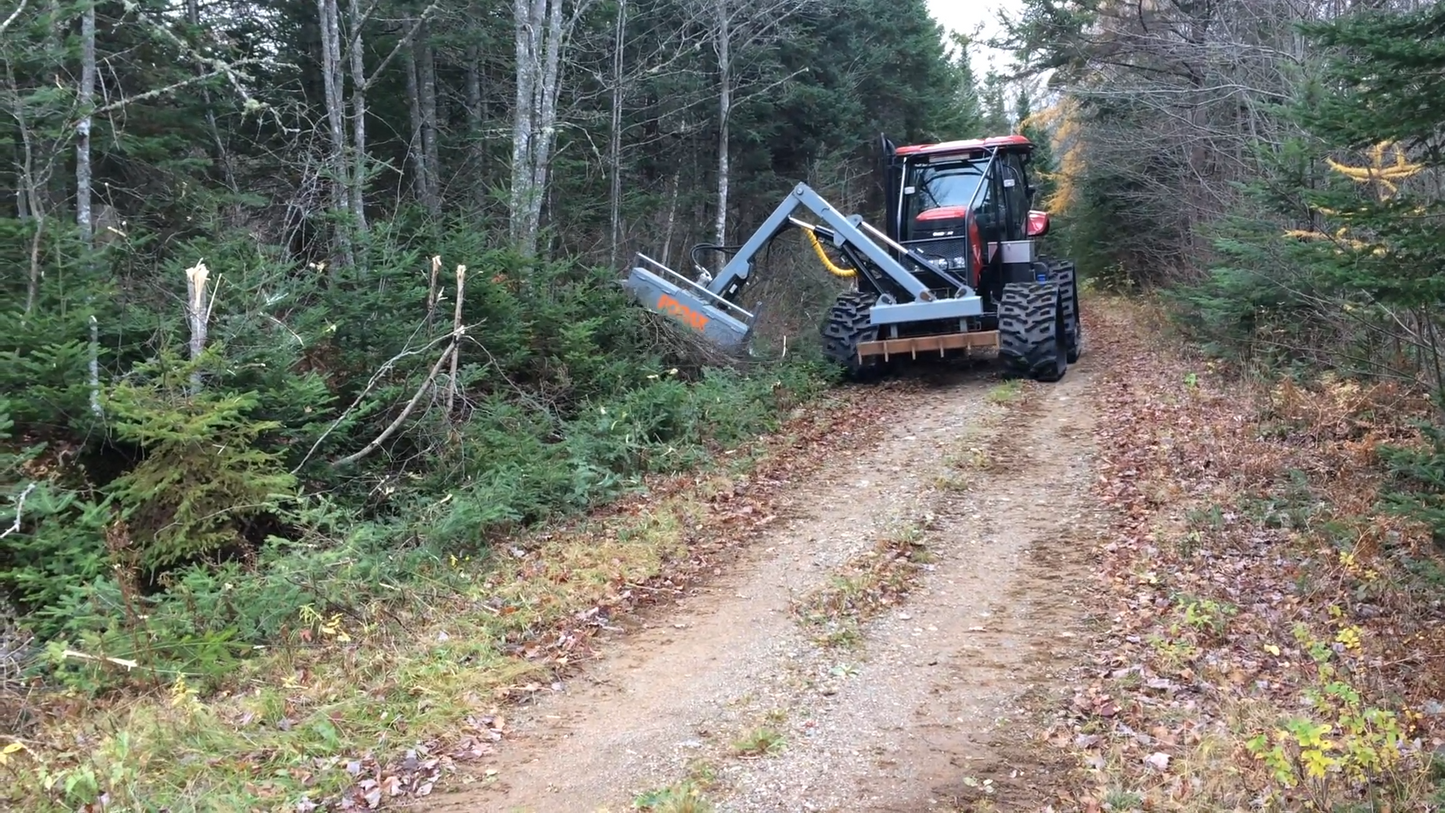 Forax Tilt / Extend 15' Boom Groomer Brush Cutter | 72" Cutting Width | 50-75 HP | For Tractor