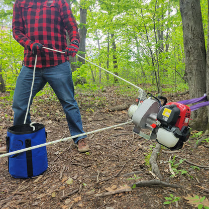 Portable Winch GX50 Gas-Powered Pulling Winch | PCW4000 | Pulling Capacity 2,200 lb Direct / 11,000 lb w/ Pulley