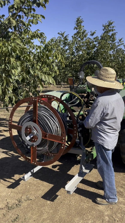 Agrishield Hydraulic 3PT. Universal Winder | Spool Diameter 36" | Hydraulic Oil Flow 5-8+ GPM | For Skid Steers & Tractors