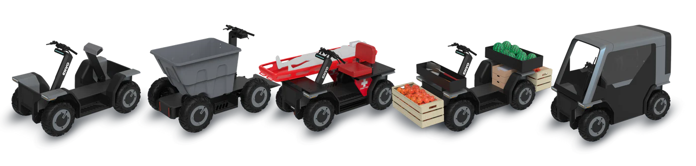ENVO UPT | 4-Wheel Electric Platform | Max Speed 50 km/h | Range 100–200 km | Max Power 12,000 W