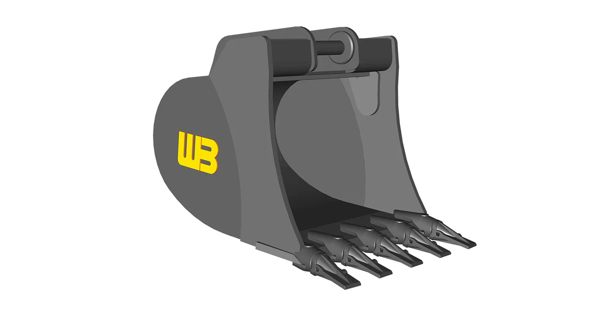 Werk-Brau Recessed Pin Coupler Bucket | Custom Width | 8+ Tons | For Excavators