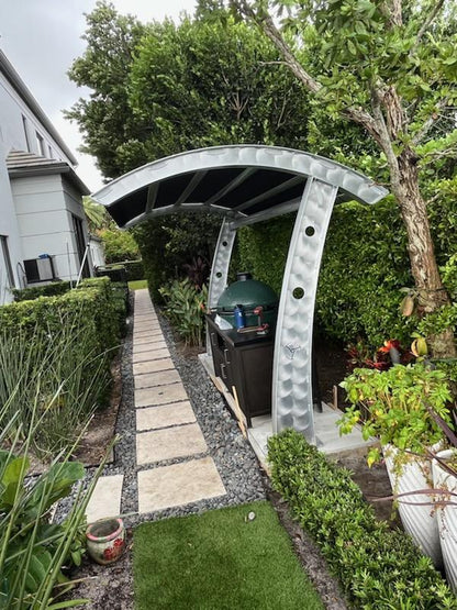 Killer Dock Grill Canopy Outdoor Shade Structure | Width 72"–120" | Rainproof & UV Protection | For Dock, Seawall, Deck & Patio