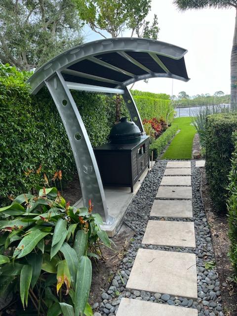 Killer Dock Grill Canopy Outdoor Shade Structure | Width 72"–120" | Rainproof & UV Protection | For Dock, Seawall, Deck & Patio