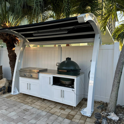 Killer Dock Grill Canopy Outdoor Shade Structure | Width 72"–120" | Rainproof & UV Protection | For Dock, Seawall, Deck & Patio