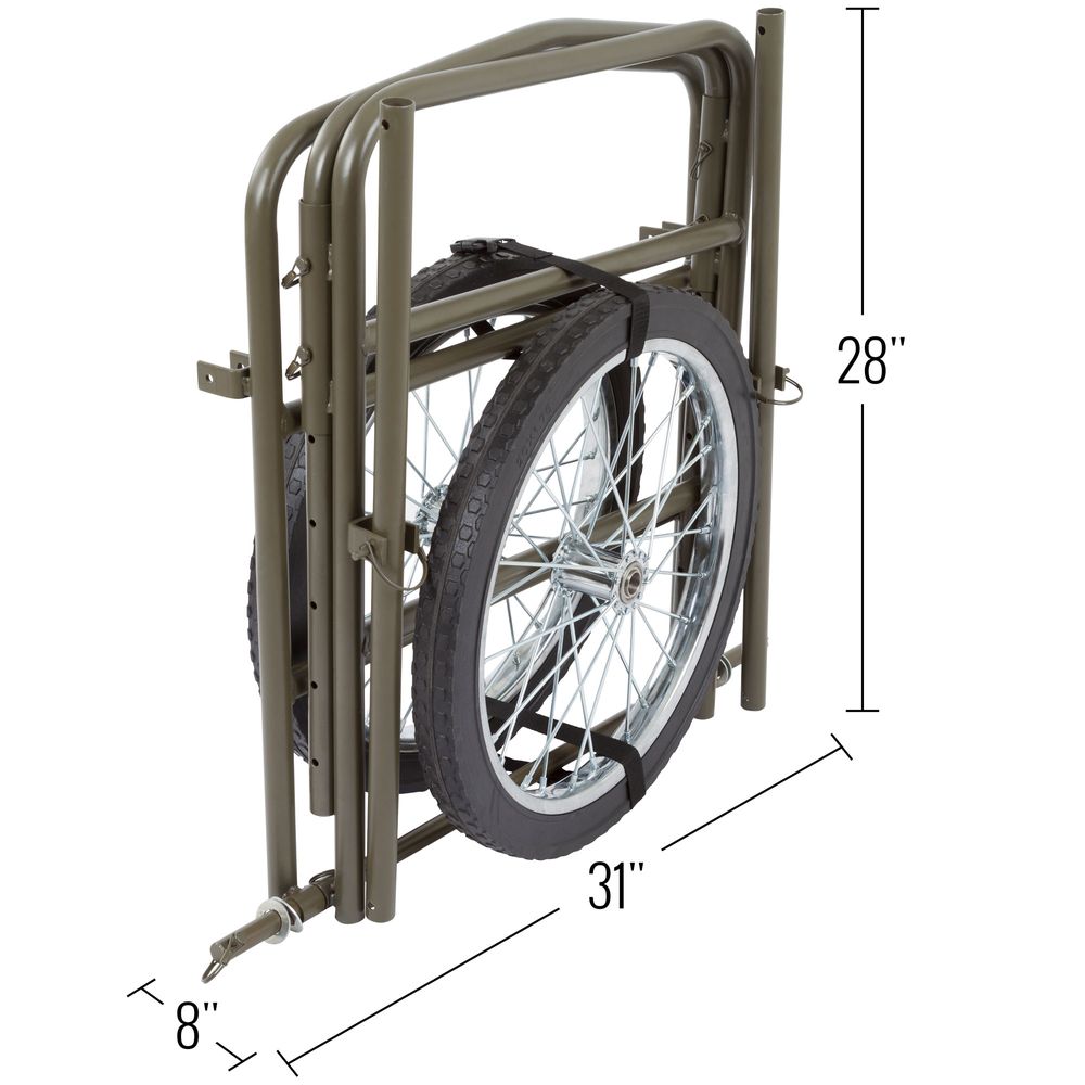 KShot Extra-Large Game Cart w/ Tow Bar | Model GAME-CART-HD-TOW | Size 63" | 20 To 50 HP | For ATV, UTV & Hunting Transport