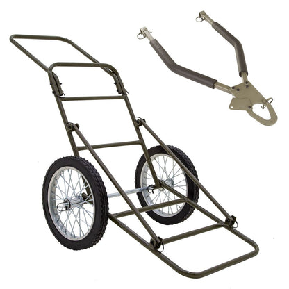 KShot Game Cart W/ Tow Bar | Model GAME-CART-TOW | 500 lb Capacity | 63" L x 26-1/4" W | 25 To 60 HP | For ATV & UTV Hunting Gear Hauling