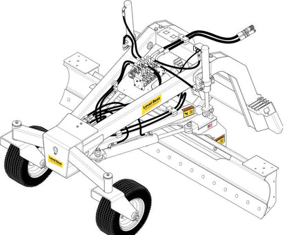 Level Best Grading Blade | Model GB108 | Width 108" | 8–30+ GPM | For Skid Steers & Track Loaders