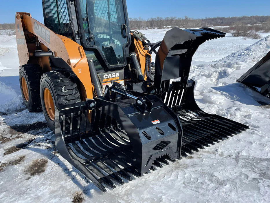 Top Dog Attachments Heavy-Duty Grapple | Oil Flow Range 15 to 20 GPM | Width: 68"to 82" | For Skid Steers