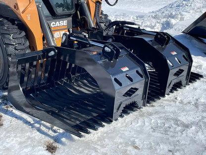 Top Dog Attachments Heavy-Duty Grapple | Oil Flow Range 15 to 20 GPM | Width: 68"to 82" | For Skid Steers