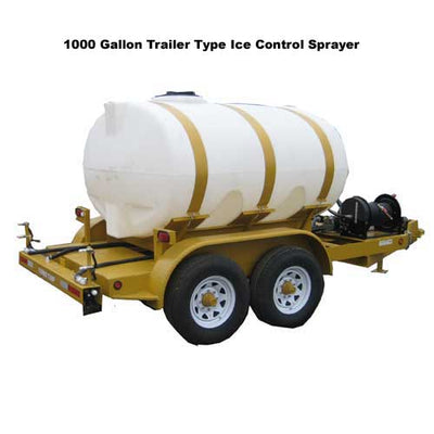 Turbo Turf Trailer Type Brine Sprayers | Tank Capacities 300, 500, 725, 1000 Gallons | Double Axle Trailer | Honda 5.5 HP