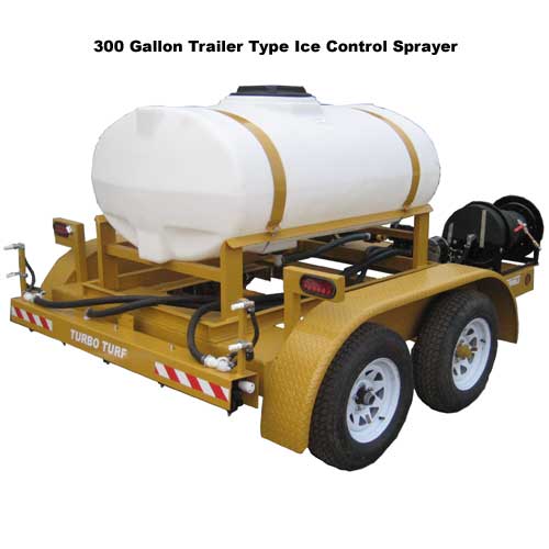 Turbo Turf Trailer Type Brine Sprayers | Tank Capacities 300, 500, 725, 1000 Gallons | Double Axle Trailer | Honda 5.5 HP