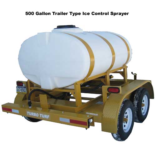Turbo Turf Trailer Type Brine Sprayers | Tank Capacities 300, 500, 725, 1000 Gallons | Double Axle Trailer | Honda 5.5 HP