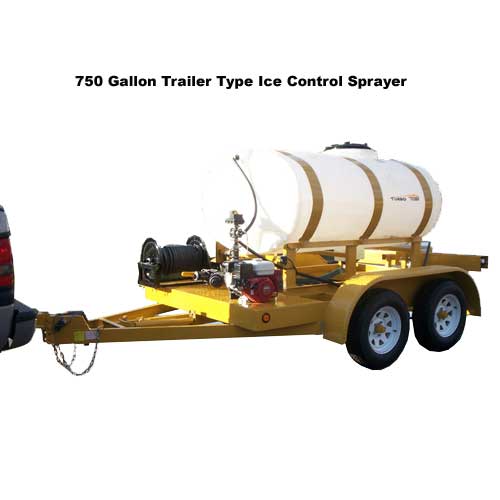 Turbo Turf Trailer Type Brine Sprayers | Tank Capacities 300, 500, 725, 1000 Gallons | Double Axle Trailer | Honda 5.5 HP