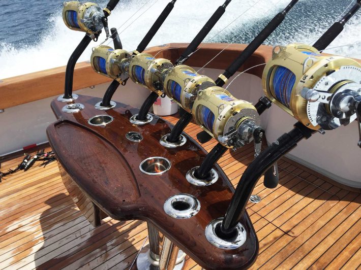 Pompanette | International Crab 4 Rod Standalone Rocket Launcher | For Sportfishing Boats