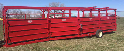 Global Equipment Palco Portable Alleys | 32' Double Alley & 24' Tub Alley | Cattle Handling Equipment | For Ranch Facilities & Cattle Operations