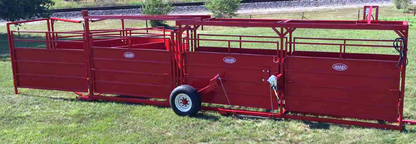 Global Equipment Palco Portable Alleys | 32' Double Alley & 24' Tub Alley | Cattle Handling Equipment | For Ranch Facilities & Cattle Operations