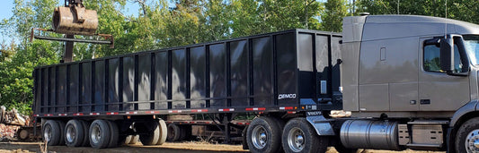 Demco Gondola Scrap Trailers | 48' Trailer Length | Capacity 113 cu yd | Tare Weight 20,000 Pounds | Horsepower 350–400 HP | For Tractors