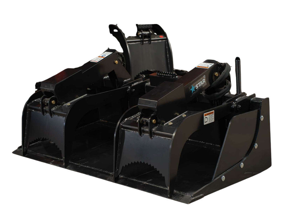 Star Industries Grapple Bucket | Models 175-66 To 175DG-84 | 66" To 84" | 8–30+ GPM | For Skid Steer