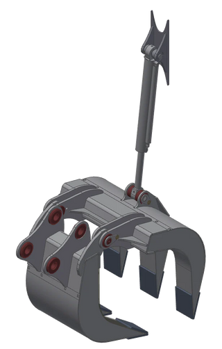 TAG Grapple Rake | Hydraulic & Stiff-Arm | 2 Over 3 & 3 Over 4 Tine | Bucket Weight 535–6,765 lbs | Machine Size 2–50 Ton | For Excavators