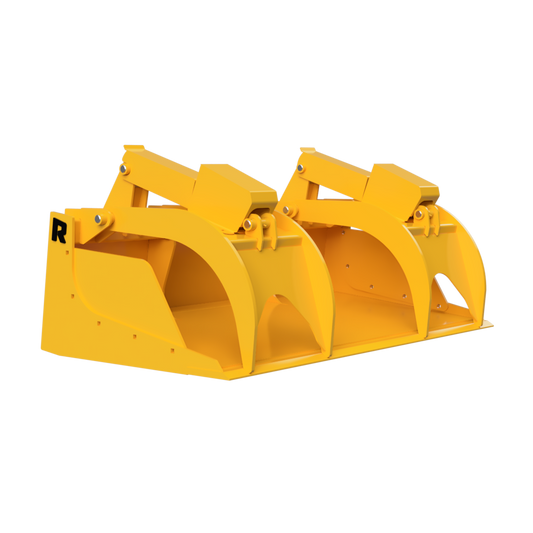 Rockland Heavy Duty Grapple Bucket | High-Strength Steel | Cylinder Rating 4,000 PSI | Horsepower Compatibility 65-75 HP | For Skid Steers