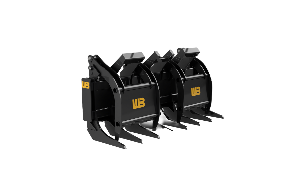Werk-Brau Grapple Rake | Severe Duty | Width 36" To 84" | 20–50 GPM | For Wheel Loaders