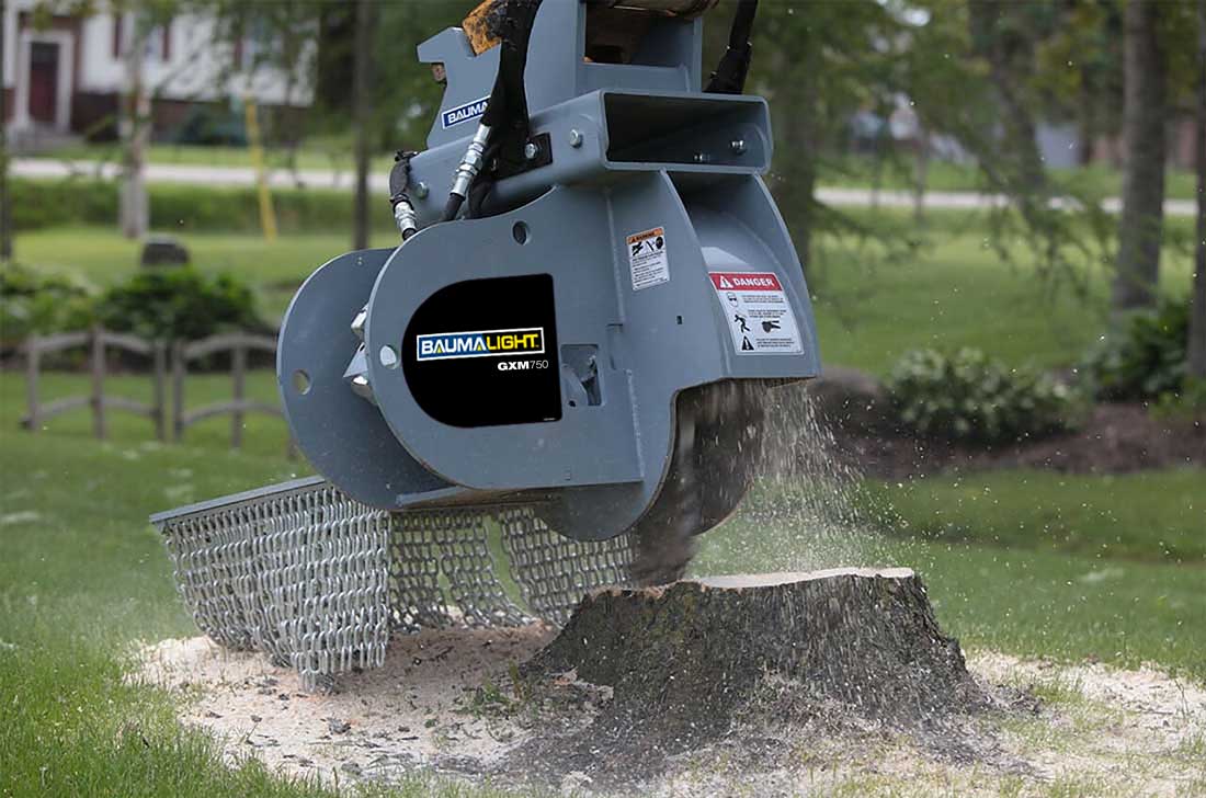 Baumalight Excavator Mounted Stump Grinder | Model GXM-350-550-750 | Rotor Size 19" - 24" | Weight 650 To 1300 Lbs | For Excavators