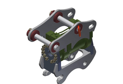 TAG Power Tilt Coupler | Heavy Duty 180° Rotating Interface | Parker/Helac Actuator | 2–60 Ton | For Excavators