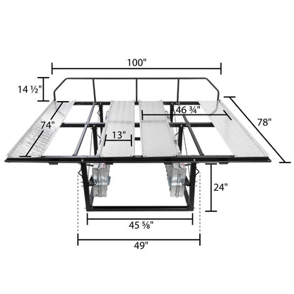 Black Widow Dual Runner ATV Trailer Ramps | Model ST-4811-1600-MV2 | Size 4 ft L x 11 in W | Capacity 1,600 lb | Horsepower 4 To 90+ HP | For ATV & UTV Loading