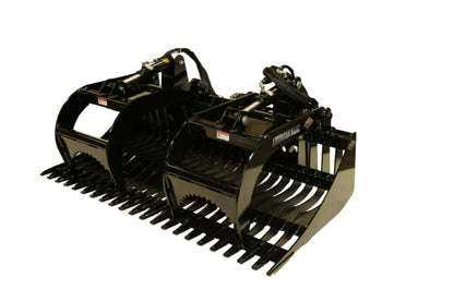 Top Dog Attachments Standard Brush Bucket Grapple | Oil Flow Range 15 to 20 GPM  | Width: 62" to 82” | For Skid Steers
