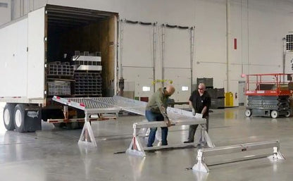 Heavy Duty Ramps | Modular Yard Ramp System | Model 15-84-270-06-MYR | Width 84" Inches | Adjustable Height 15"–48" | Horsepower 23 HP | For Box Trucks, Trailers & Loading Docks