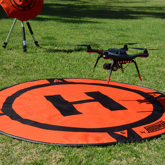 Hoodman Weighted UAV Drone Landing Pad Line | Model HDLP3, HDLP5, HDLP8 | Diameter 3' To 8' | Stable, Portable, Durable For Drones