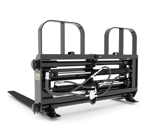 HLA ATTACHMENTS 48", 54" & 60" POWER TINE PALLET FORK 7500# LESS MOUNT FOR LOADER