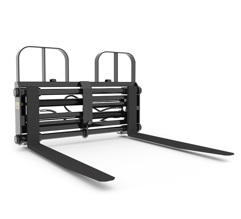 HLA Attachments Power Tine Pallet Fork 7500# Less Mount | Model 48"-54"-60" Pallet Fork | 48"-54"-60" Fork Length | For Loader