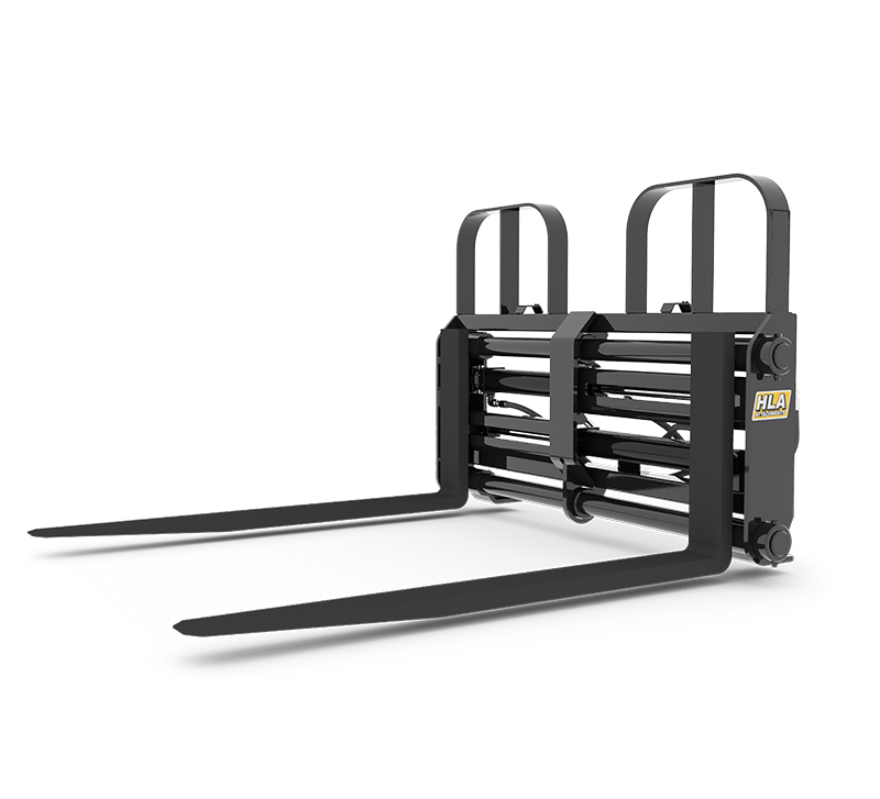 HLA Attachments Power Tine Pallet Fork 7500# Less Mount | Model 48"-54"-60" Pallet Fork | 48"-54"-60" Fork Length | For Loader