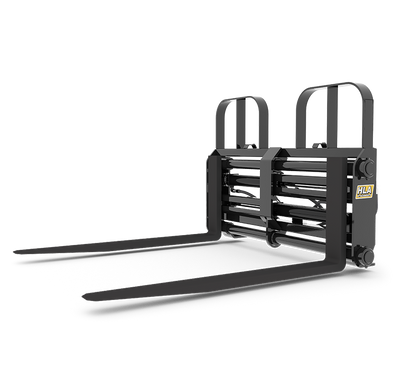 HLA Attachments Power Tine Pallet Fork 7500# Less Mount | Model 48"-54"-60" Pallet Fork | 48"-54"-60" Fork Length | For Loader