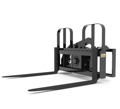 HLA Attachments Rotating Pallet Fork Less Mount & Tines | Model 4200# & 5500# | For Loader