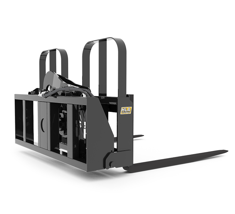 HLA Attachments Rotating Pallet Fork Less Mount & Tines | Model 4200# & 5500# | For Loader