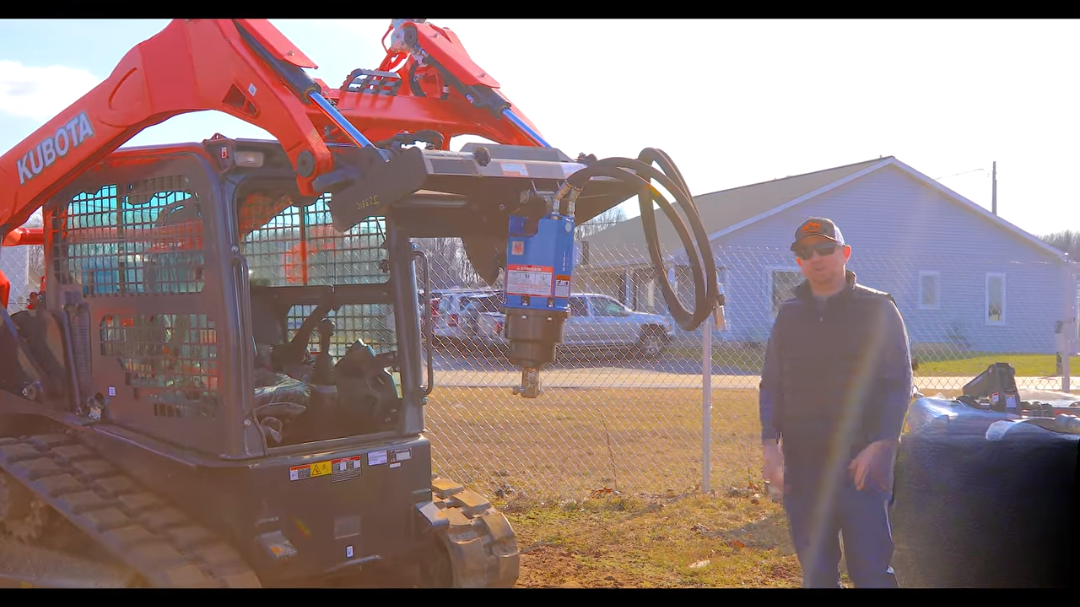 Ignite Attachments Direct-Drive Auger | Model 75DDH | Overall Width 45" | Hydraulic Flow 8 – 20 GPM | For Skid Steers