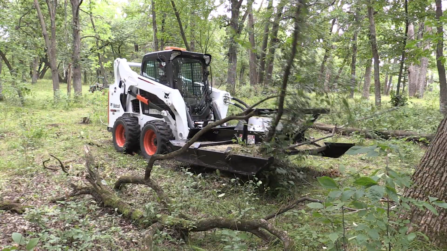 Erskine Heavy Duty Direct-Drive Brush Mower | Cutting Width 72" inches | Hydraulic Flow Rate 18-30 GPM | For Skid Steers